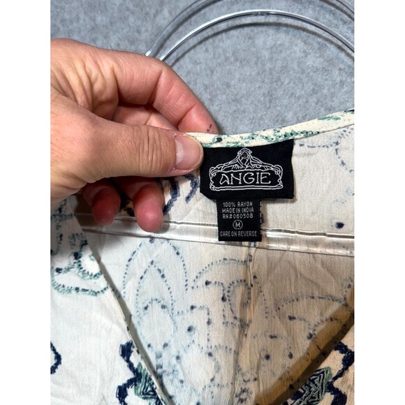 Angie Tunic‎ Top Women's Medium Multicolor Floral V-Neck Bell Sleeve Pullover - Picture 3 of 9